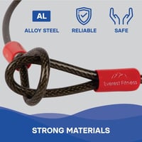 EVEREST Kerékpárzár - 76 cm-es Acélkábel, 6 cm Átmérő, Újracsomagolt 2