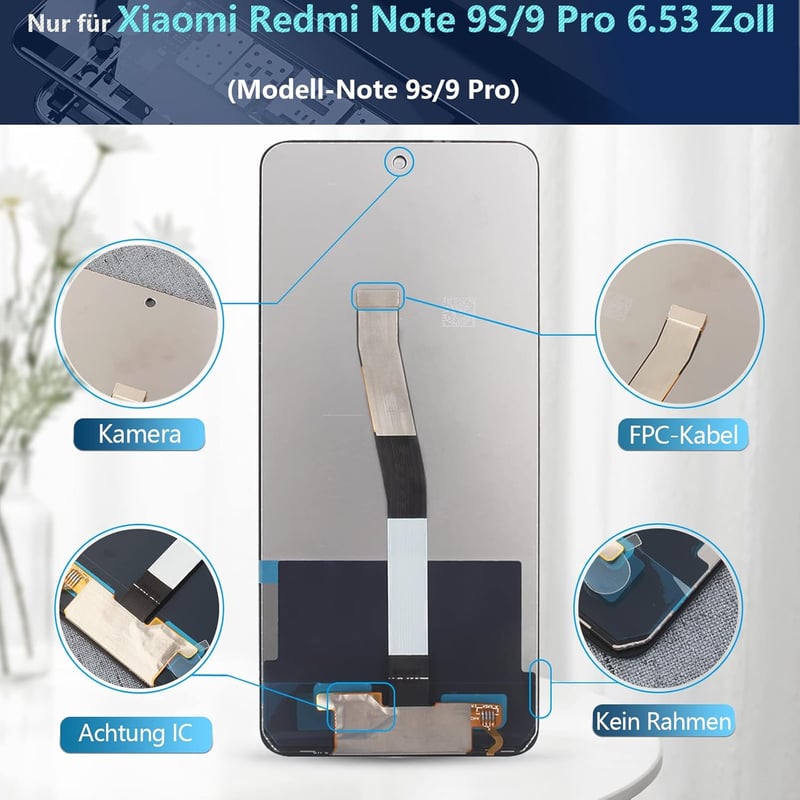 RongZy LCD Kijelző és Érintőképernyő Xiaomi Redmi Note 9S/9 Pro Telefonokhoz - Fekete Csereképernyő Szerelőkészlettel

AI: I've created a Hu