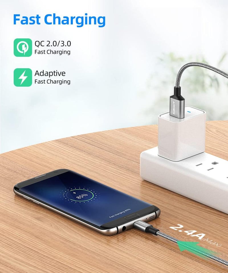 Sunguy 1,5 méteres Micro USB kábel, 3 db-os csomag