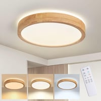 Baerolc Fa LED Mennyezeti Lámpa 40cm - Távirányítós, Fényerőszabályozható, 32W, 3000K-6000K, Kerek Világítás Hálószobába, Irodába, Konyhába 1