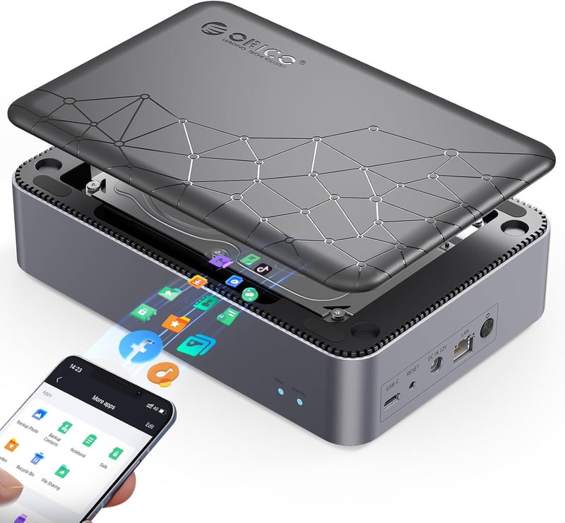 ORICO NAS szerver 3,5" SATA HDD-hez - Családi felhő, VPN, okos backup, távoli hozzáférés