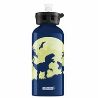 Sticlă pentru copii din aluminiu SIGG Glow Moon Dinos 0,4 l, albastră cu model de dinozaur, fără dop (stare: vezi a 2-a poză) 1