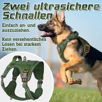 Rabbitgoo taktikai kutyahám, zöld, M-es méret - Fojtásgátló, légáteresztő, fogantyús 7