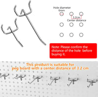 Pegboard Akasztó Szett - 100 db Lyukacsos Falra, 5 és 10 cm-es Méretben 2