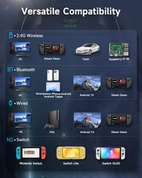 EasySMX X10 vezeték nélküli PC kontroller, Hall szenzoros ravaszokkal, mechanikus gombokkal - PC/Switch/Steam kompatibilis 7