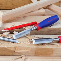 WORKPRO Fa Véső Készlet - Króm-Vanádium Acél, 12mm, 19mm, 25mm Méretben, Ergonomikus Markolattal, Famunkákhoz 8