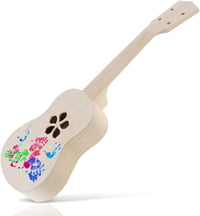 Gyerekeknek való 21 hüvelykes DIY ukulele készlet, 4 húros, természetes fából 9