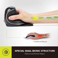 DELUX M618PD Ergonomikus Vezeték Nélküli Egér, Függőleges, Csendes Kattintás, 4000 DPI, Bluetooth/2.4G 2