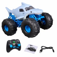 Mașină Monster Jam Megalodon Storm RC amfibie 1:15 — defectă, funcționează parțial: nu răspunde la telecomandă (stare: vezi a 2-a poză) 1