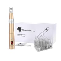 Beautlinks Elektromos Mikrodermabrázió Toll 0-2,5mm - LED Fénnyel, 6 Fokozattal, Bőrfiatalító, Ránctalanító, Pattanáskezelő (24 Tűpatronnal) 5