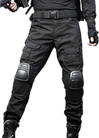 JOYASUS Paintball Taktikai Nadrág Térdrögzítővel és Többszörös Zsebekkel, L-es méret - L, Black 1
