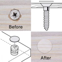 Öntapadós PVC Csavarfedő Kupakok Bútorokhoz - 21mm, 162db 4