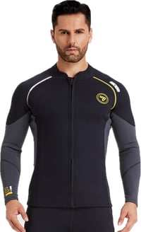 Férfi 3mm-es neoprén búvárfelső cipzárral - Hosszú ujjú úszó-, búvár- és szörfdzseki (2XL) 1