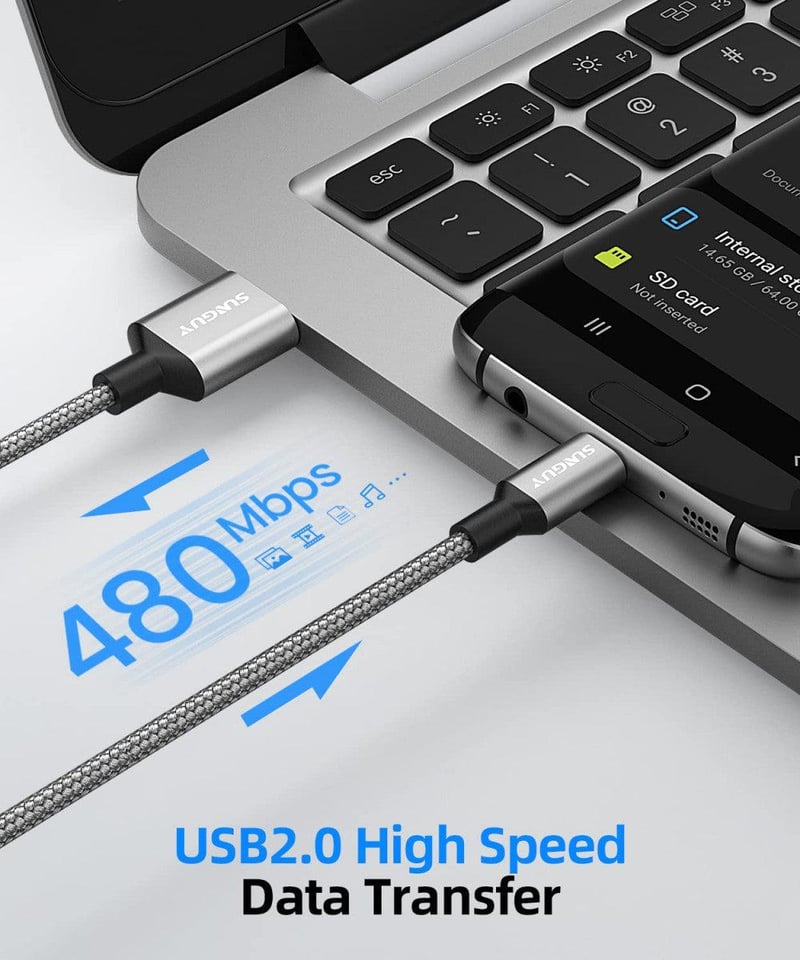 Sunguy 1,5 méteres Micro USB kábel, 3 db-os csomag