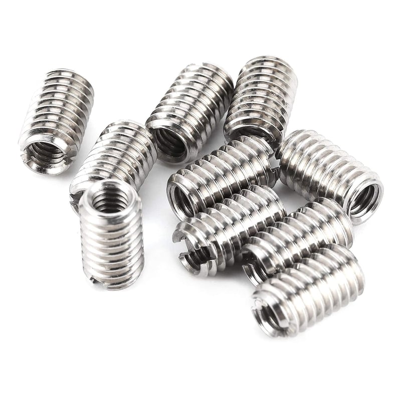 Hililand M4 x 0.7 mm - M6 x 1 mm Rozsdamentes Acél Menetes Szűkítő Anya Számítógépekhez, Lámpákhoz és Gépekhez - 10 db Csomag