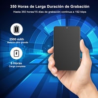 Vivaniir 128GB Hangrögzítő 350 Órás Felvétel Zajszűrés Aktiválás 8
