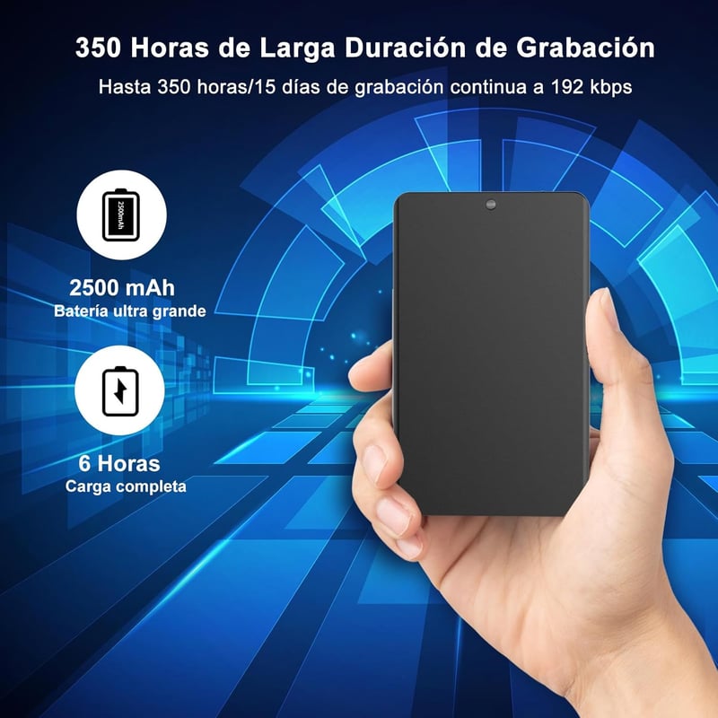 Vivaniir 128GB Hangrögzítő 350 Órás Felvétel Zajszűrés Aktiválás