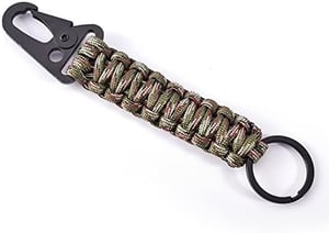 TOLOWOBK Paracord privjesak za ključeve s karabinerom - za sportove na otvorenom i planinarenje