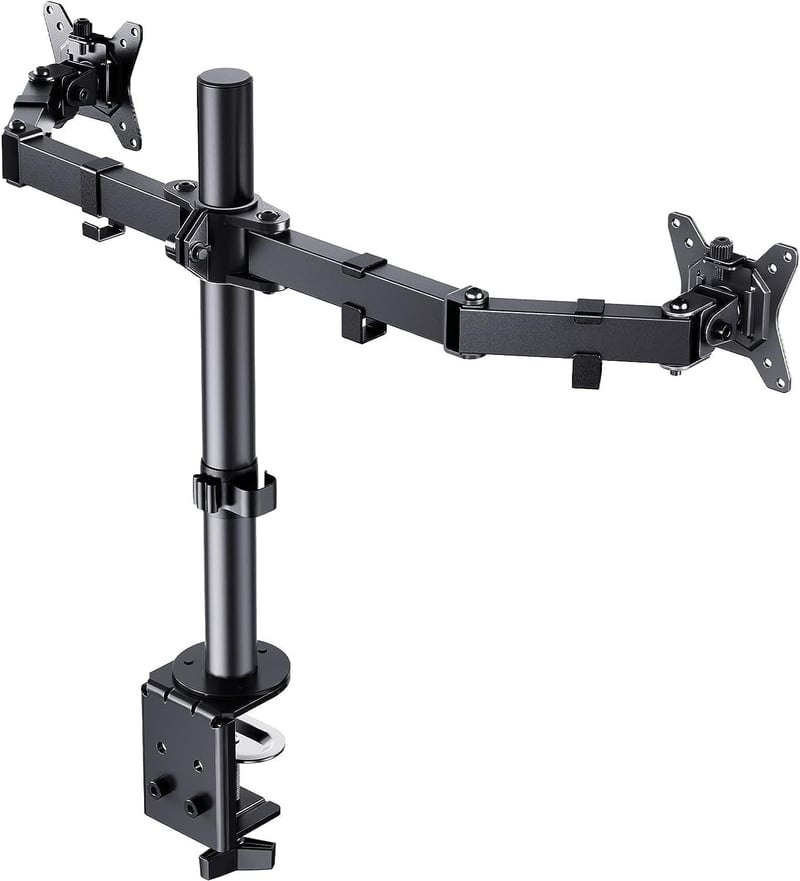 ErGear Dual Monitor Tartó 13-32" Képernyőhöz, Magasságállítható Dönthető