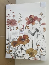 HALFLEMART Vadvirágos Vászonkép 3 Részes - Rusztikus Virágmintás Falikép Kerettel - Nappali Hálószoba Dekoráció - 150 x 70 cm Faldekoráció 8