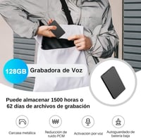 Vivaniir 128GB Hangrögzítő 350 Órás Felvétel Zajszűrés Aktiválás 2