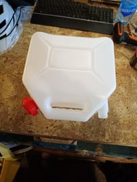 Bidon alimentar alb CAO de 10 litri cu robinet – incomplet (robinetul/piesa robinetului lipsește (stare: vezi poza a 2-a)) 2