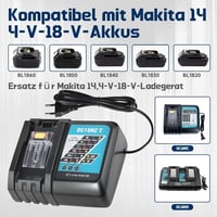 BXOXD 18V 5.5Ah Akkumulátor Szett Makita Gépekhez - 2db Pótakku + DC18RC Gyorstöltő, LED Töltésjelző, BL1860B Kompatibilis 5