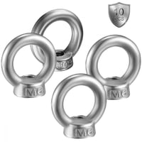 M6-os Rozsdamentes Acél Gyűrűs Csavar 10db - Ezüst 8