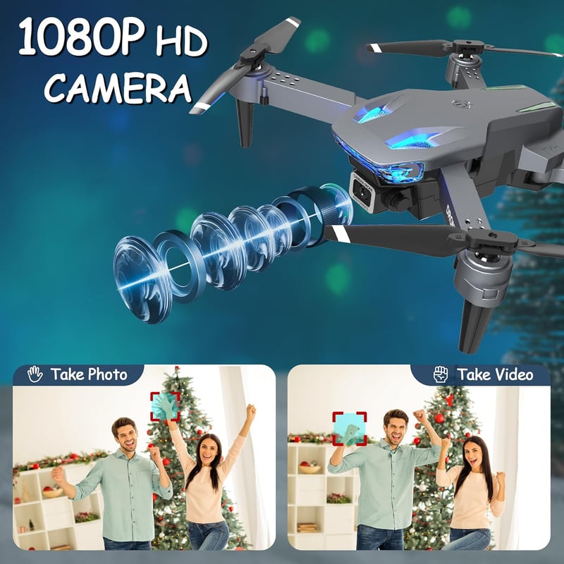 Wipkviey T28 Összecsukható Drón Kamerával - 720p FPV Quadkopter, 30 Perces Repülési Idő, 3D Flip, Magasságtartás, Kezdőknek és Felnőtteknek,