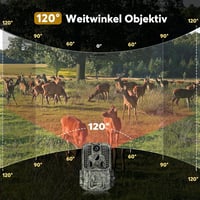 Wosports 4K 30MP Vadkamera Éjjellátó, Mozgásérzékelős, IP66 Vízálló 6