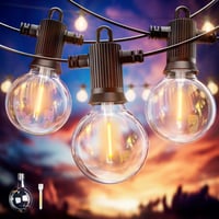 ZOTOYI 45m Napelemes LED Fényfüzér - IP65 Vízálló, Törhetetlen Gömbizzók Kertbe, Teraszra, Szabadtérre, Meleg Fehér Fénnyel, Energiatakaréko 1