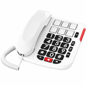 Alcatel TMAX 10+ žični stolni telefon za starije osobe, velike tipke, brzo biranje s fotografijom — zvuk zvona je tih (stanje: vidi 2. sliku)