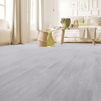 INMOZATA Öntapadós PVC Padlóburkolat - Világosszürke Fahatású Vinyl Padló, Vízálló, Csúszásmentes, 5 m², 36 db Lap, 2 mm Vastag 15