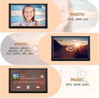 Yontwe 10" Digitális Képkeret 1280x800 Felbontással - Fotó/Videó/Zene Lejátszó, USB/SD Kártya, Távvezérlővel, Naptár és Ébresztő Funkcióval 7