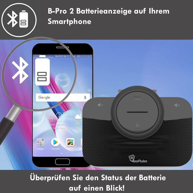 VeoPulse B-PRO 2 Bluetooth kihangosító automatikus csatlakozással és fényjelzéssel