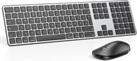 OMOTON Bluetooth Billentyűzet és Egér Mac-hez, Vezeték Nélküli QWERTZ, Szürke - Room grey 2