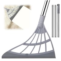 71Nmly Višenamjenski set silikonske metle i brisača – sa sklopivom teleskopskom drškom, gumenim nastavkom za vodu, za pločice i staklo – 122 cm (48 inča) 1
