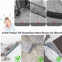 71Nmly Višenamjenski set silikonske metle i brisača – sa sklopivom teleskopskom drškom, gumenim nastavkom za vodu, za pločice i staklo – 122 cm (48 inča) 2