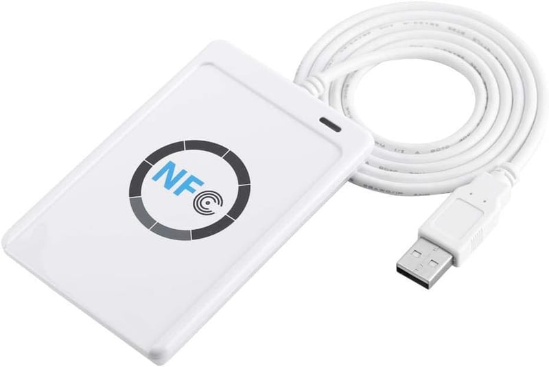 ACR122U NFC RFID olvasó/író készülék, fehér - ISO 14443A/B kompatibilis, ingyenes szoftverrel