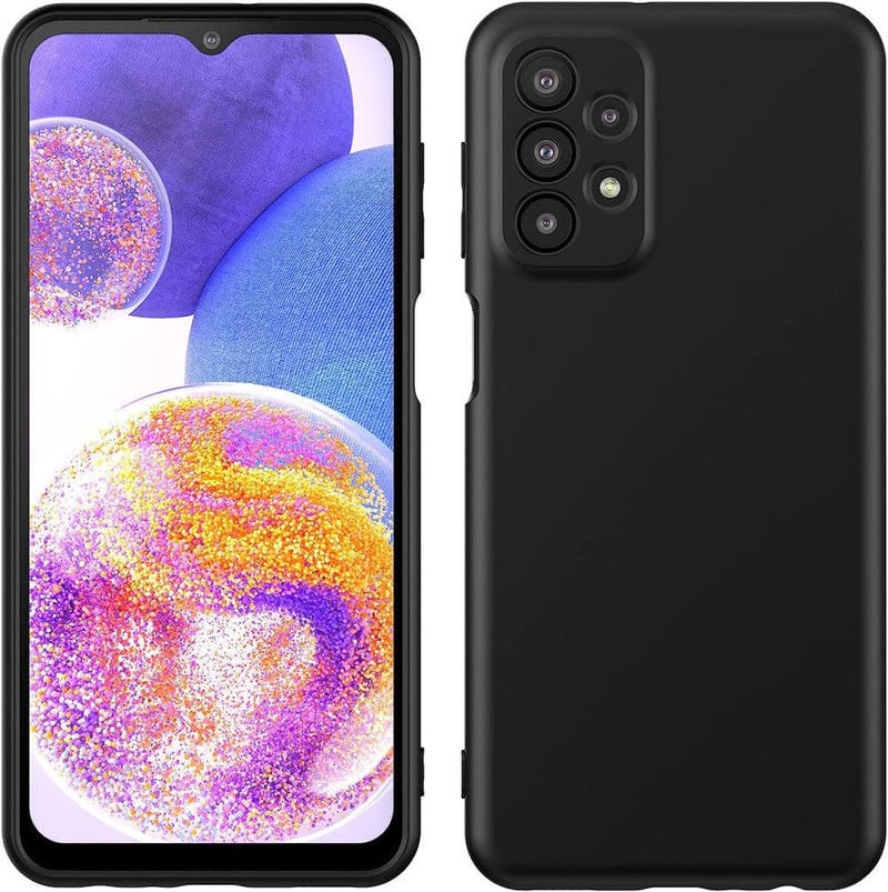 Samsung Galaxy A23 5G/4G Ütésálló Fekete Szilikon Védőtok