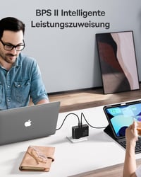 Baseus 100W GaN USB-C gyorstöltő 4 porttal - MacBook, iPhone 15, Samsung S24 Ultra kompatibilis 7
