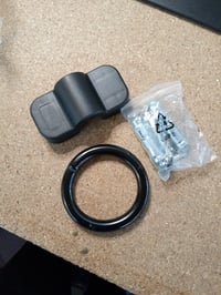 Relaxdays zidni i podni nosač za bicikl i motocikl, kuka od 14 mm, čelik i plastika, crni, rabljeno 2