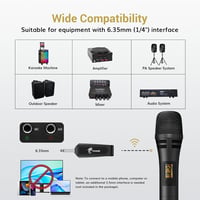 TONOR vezeték nélküli kézi dinamikus mikrofon vevővel 60 m hatótáv erősítő PA karaoke esküvő konferencia fekete TW310 6