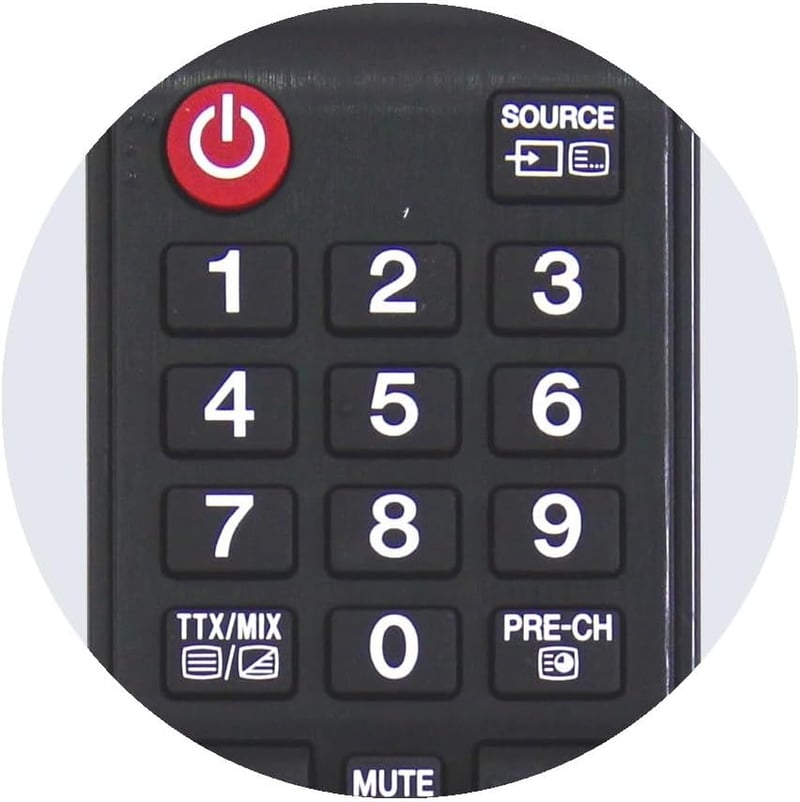 FOXRMT Univerzális Samsung TV Távirányító - Kompatibilis LED Smart TV Modellekkel AA59-00741A BN59-01175N BN59-01199F - 10m Hatótáv