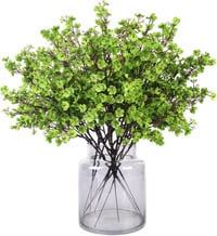 N&T NIETING Művirág Fátyolvirág Csomag - 12 db Zöld Gypsophila Virág Esküvői Dekorációhoz, Asztaldíszhez, Lakásdekorációhoz, 49 cm 1