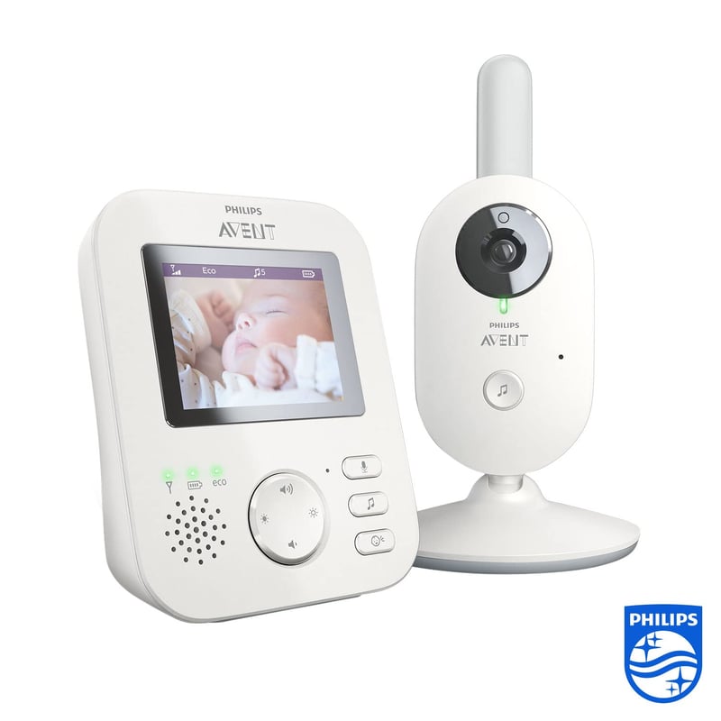 Philips Avent SCD833/26 Bébiőr Kamerával - Éjjellátó, 2,7" Színes Kijelző, 10 Órás Akkumulátor, Eco Mód, FHSS Technológia, Fehér