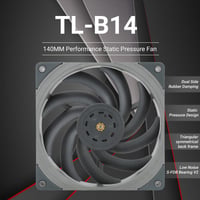 Thermalright TL-B14 140mm PWM CPU hűtőventilátor, szürke - felújított 2