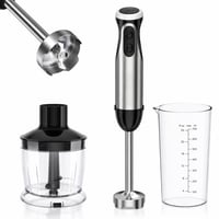 Set blender vertical Bonsenkitchen 1000W cu tocător și tel - Negru — Fără accesoriul tel (stare: vezi a 2-a poză) 1