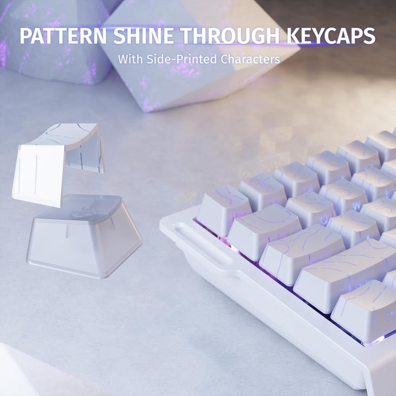 Tastatură mecanică de gaming rapidă ATTACK SHARK X68 HE 8000Hz, precizie 0.01mm, iluminare de fundal RGB, switch-uri magnetice, 60% compactă, PC/M