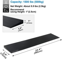 Gumírozott kerekesszék rámpa 90 cm - 500 kg teherbírás, csúszásmentes 3